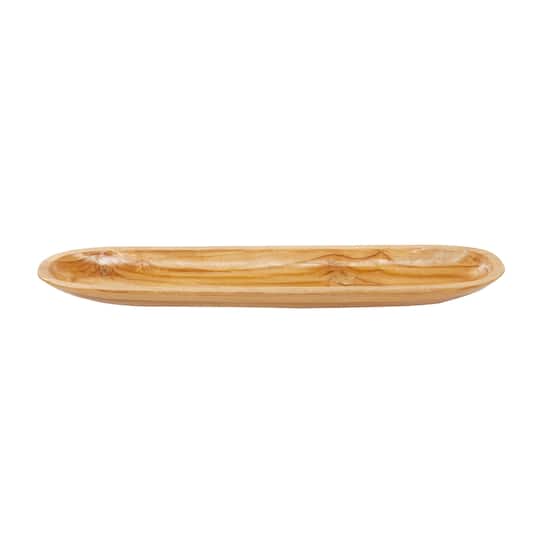 Brown Teak Wood Rustic Tray